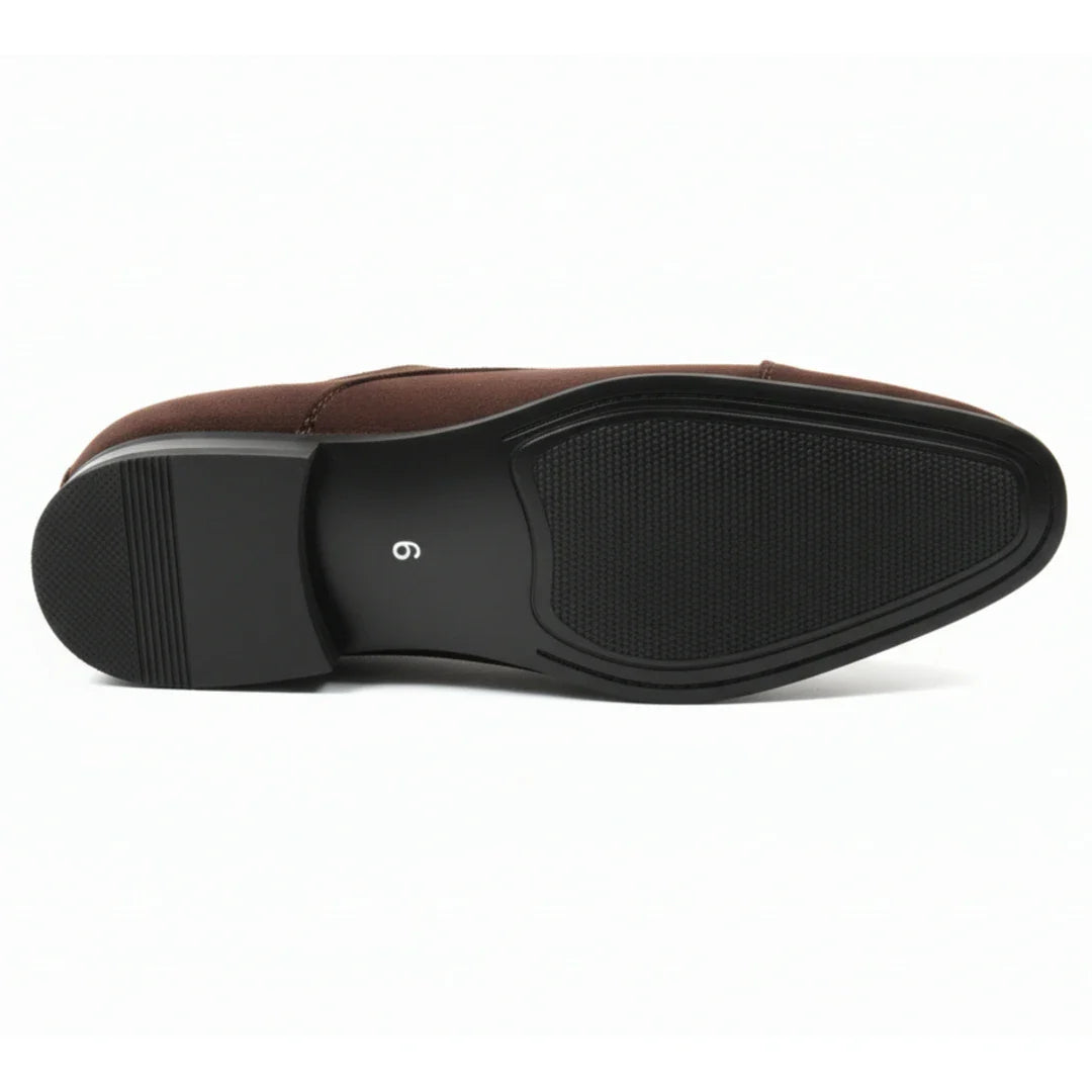 Męskie buty typu oksford ze sztucznego zamszu, sznurowane