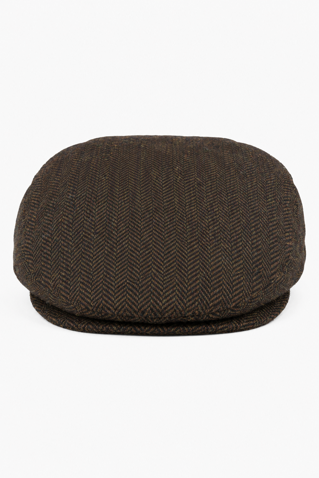 Męska czapka z daszkiem z wełny w jodełkę, brązowy tweed, klasyczna, unisex z lat 20. XX wieku Del Boy