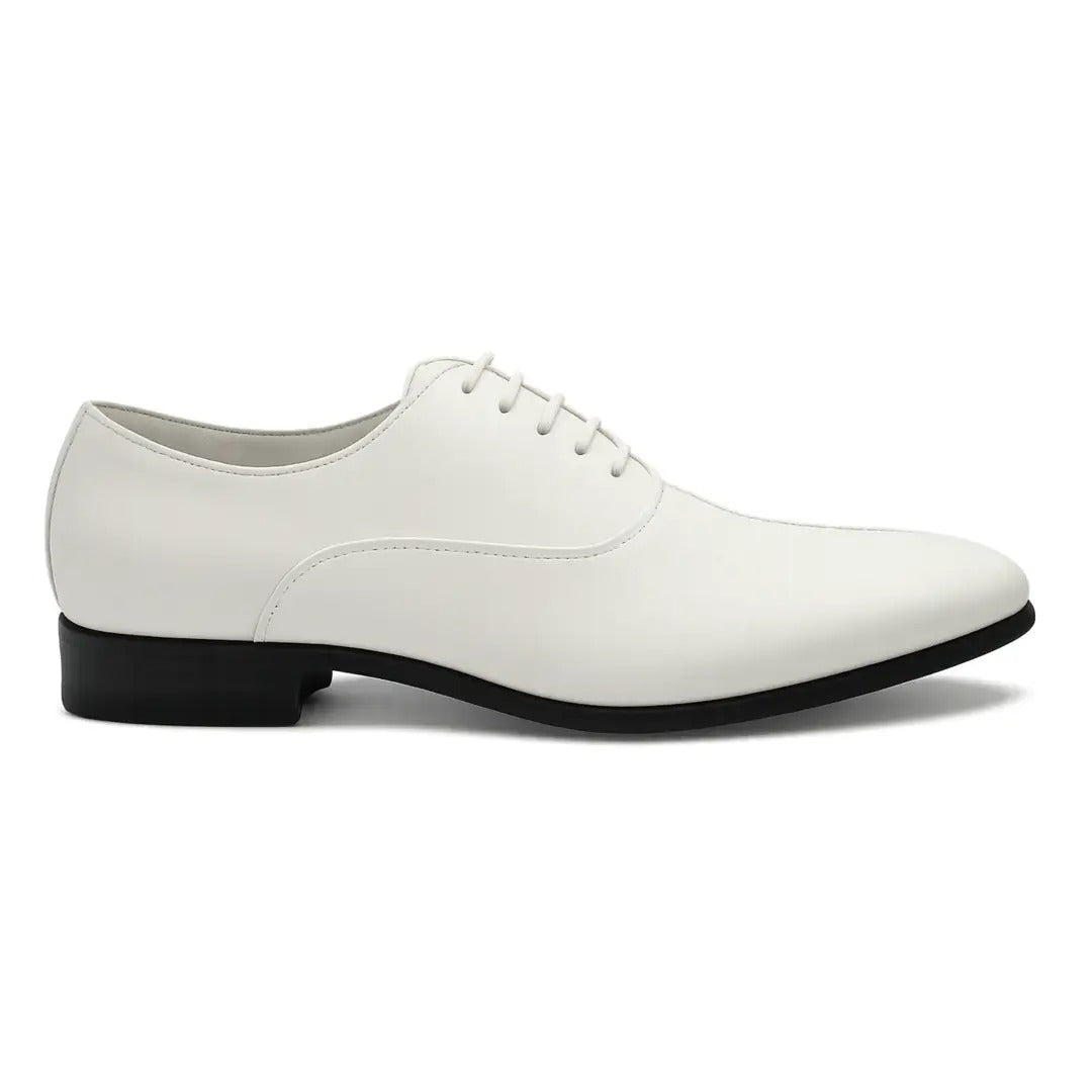 Męskie formalne buty typu oksford ze skóry lakierowanej PU