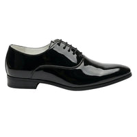 Męskie formalne buty typu oksford ze skóry lakierowanej PU