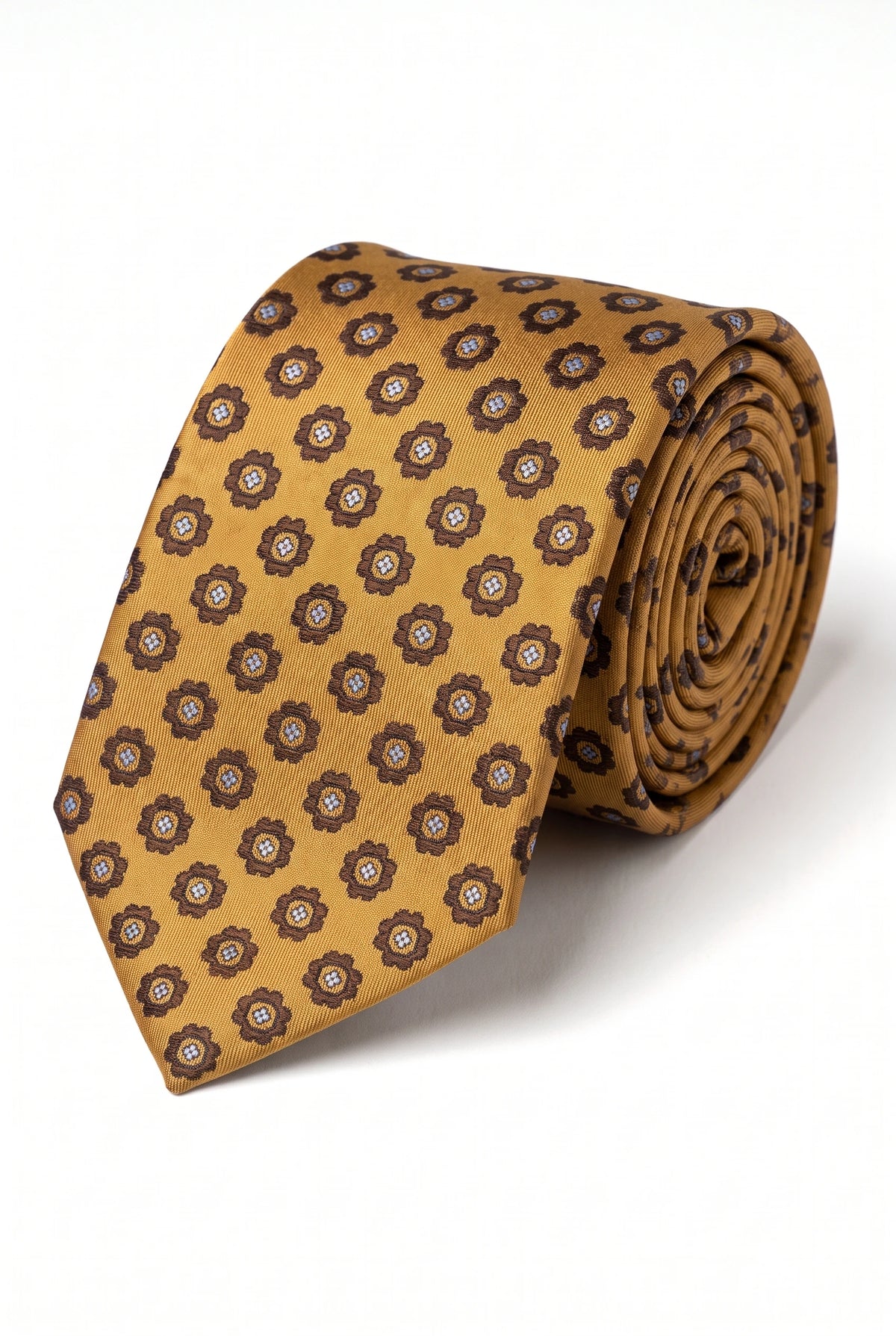 Męski krawat w złotym stylu paisley