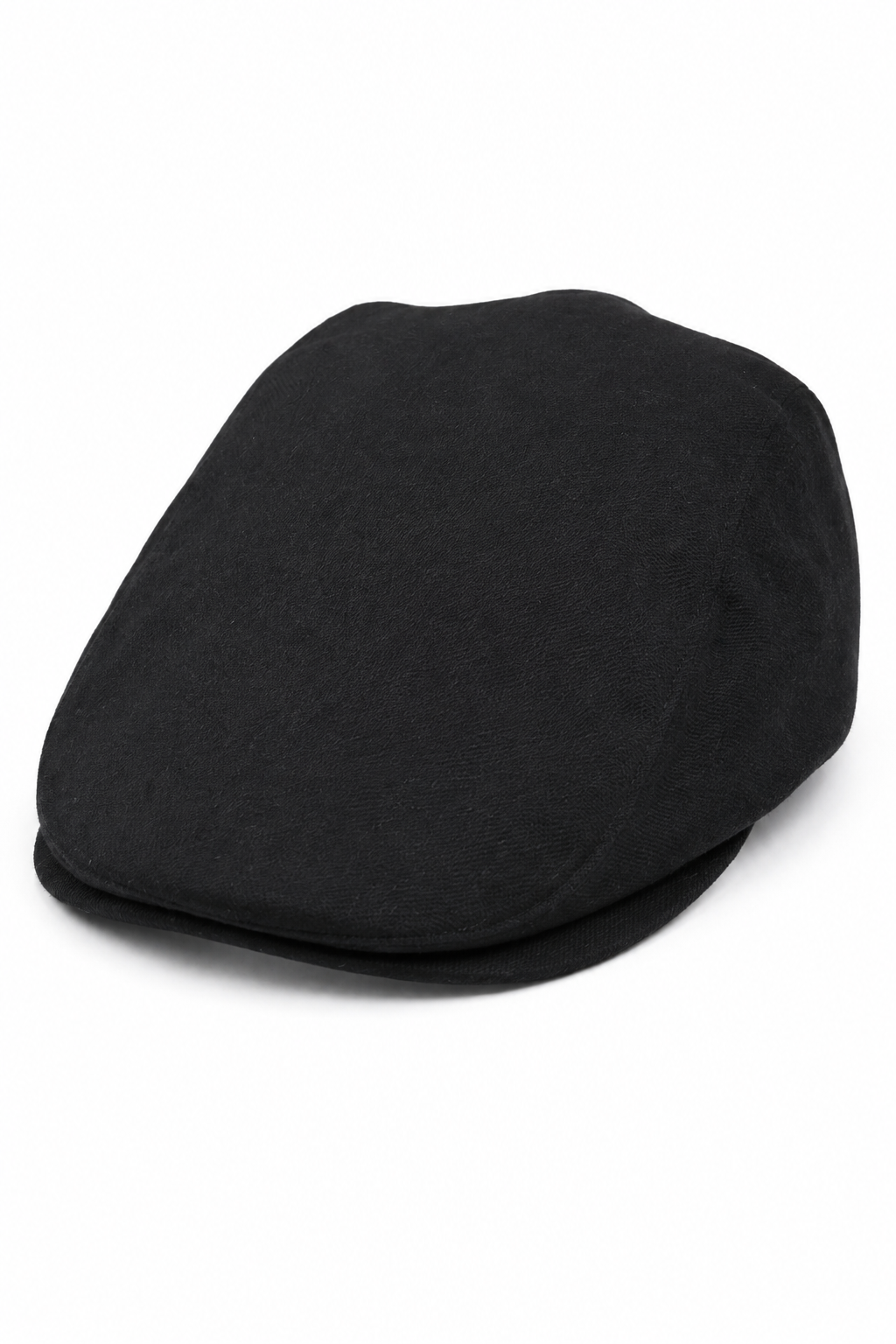 Męska czapka Grandad Baker Flat Black z 8 panelami z tweedu w stylu vintage, klasyczna, elegancka, swobodna, lata 20. XX wieku