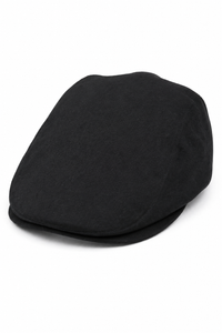 Męska czapka Grandad Baker Flat Black z 8 panelami z tweedu w stylu vintage, klasyczna, elegancka, swobodna, lata 20. XX wieku