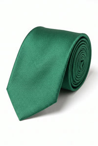 Męski zielony krawat slim 6 cm