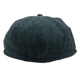 Męska czapka z daszkiem w jodełkę Newsboy Classic Flat Cap – oliwkowa