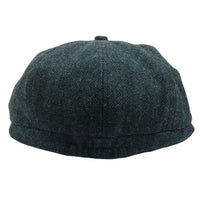 Męska czapka z daszkiem w jodełkę Newsboy Classic Flat Cap – oliwkowa