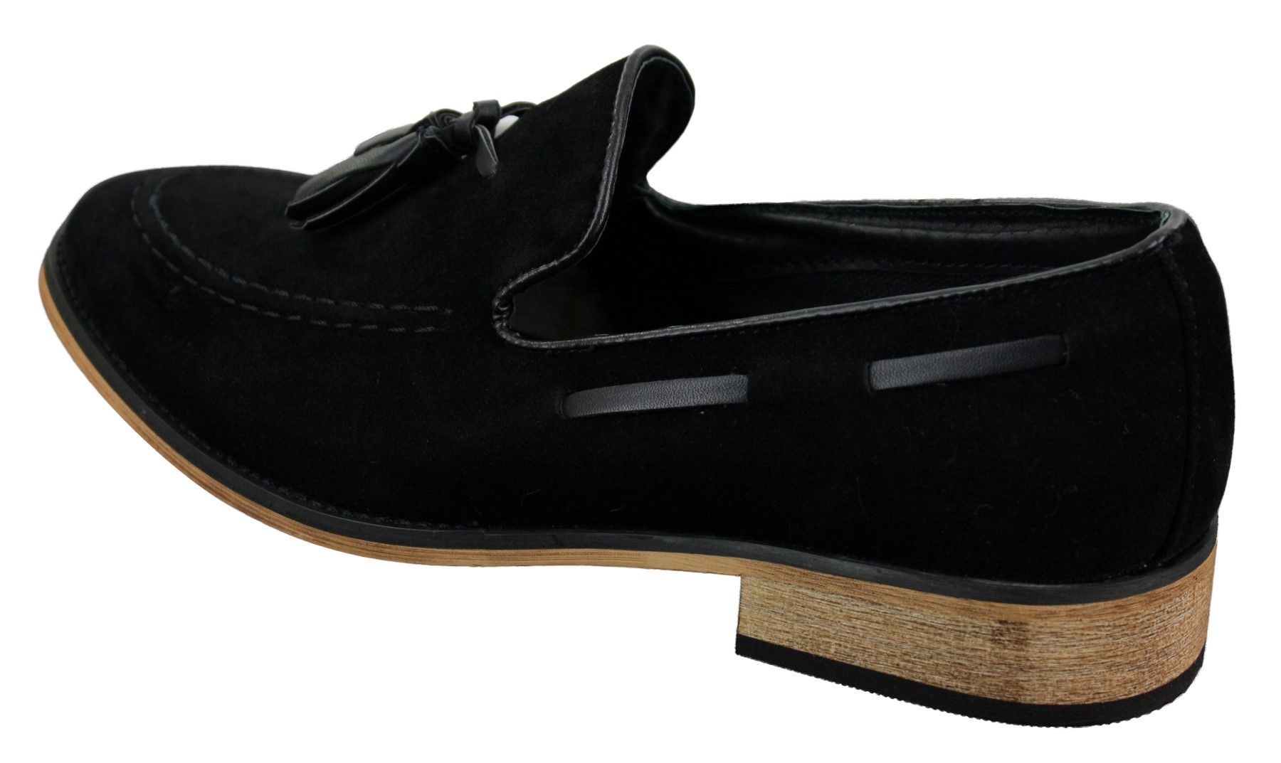 Mens Italian Slip On Driving Shoes Loafers Tassle Suede Leather Blue Black Brown