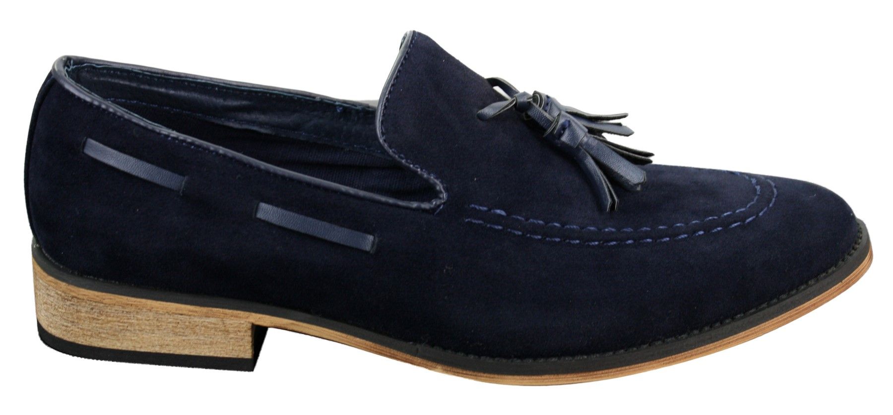 Mens Italian Slip On Driving Shoes Loafers Tassle Suede Leather Blue Black Brown