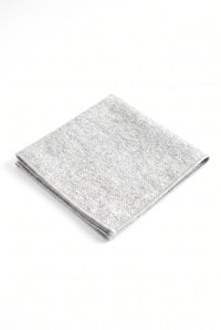Męska poszetka z mieszanki wełny tweedowej w kolorze srebrnym
