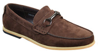 Mens Slip On Buckle Horsebit Driving Shoes Loafers Retro Smart Casual Suede