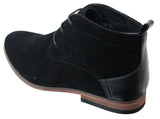Mens Suede Desert Ankle Red Grey Brown Blue Boots Shoes Smart Casual Leather Laced