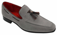 Mens Suede Loafers Driving Shoes Slip On Tassle Design Leather Smart Casual