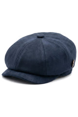 Męska czapka zamszowa Vintage 8-Panel Classic Gatsby Baker Boy – granatowa