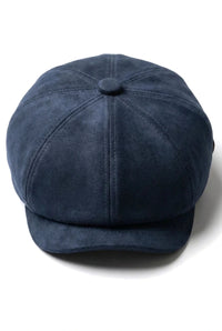 Męska czapka zamszowa Vintage 8-Panel Classic Gatsby Baker Boy – granatowa