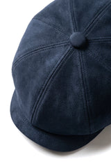Męska czapka zamszowa Vintage 8-Panel Classic Gatsby Baker Boy – granatowa