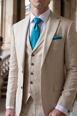 Zestaw krawatów męskich w kolorze turkusowym