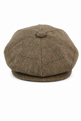 Czapka męska Peaky Blinders z tweedu w kratkę