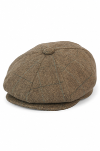 Czapka męska Peaky Blinders z tweedu w kratkę