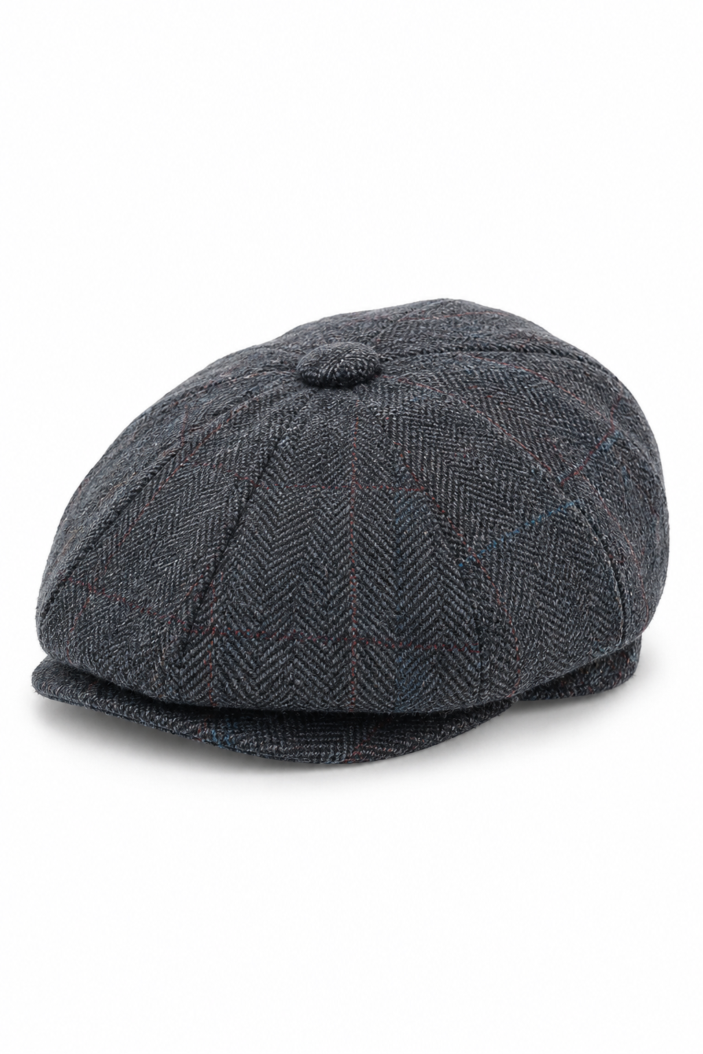Czapka męska Peaky Blinders z tweedu w kratkę