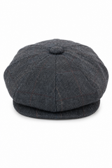 Czapka męska Peaky Blinders z tweedu w kratkę