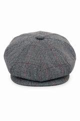 Czapka męska Peaky Blinders z tweedu w kratkę
