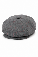 Czapka męska Peaky Blinders z tweedu w kratkę
