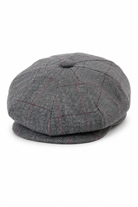 Czapka męska Peaky Blinders z tweedu w kratkę