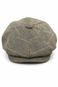 Czapka męska Peaky Blinders z tweedu w kratkę