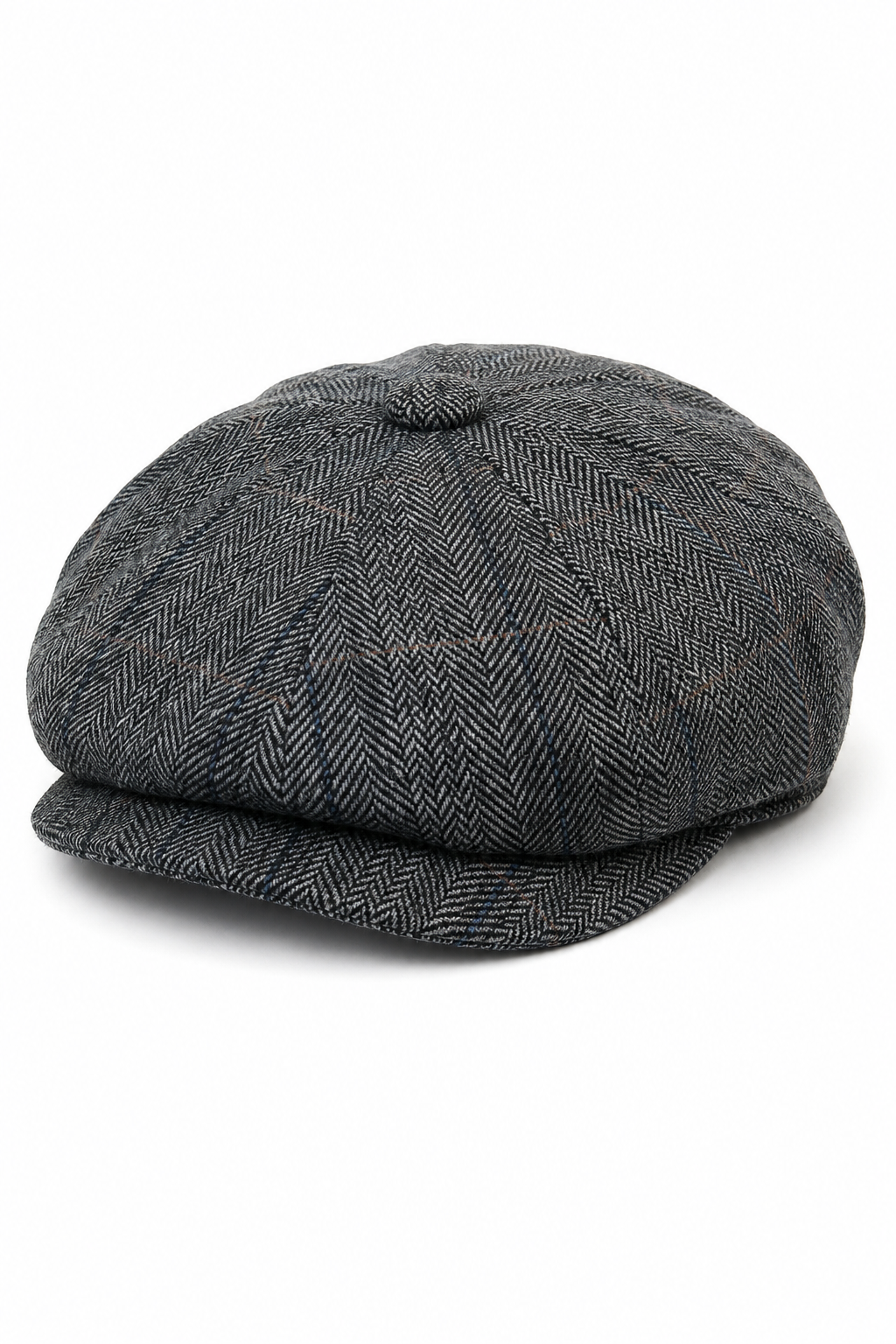 Czapka męska Peaky Blinders z tweedu w kratkę