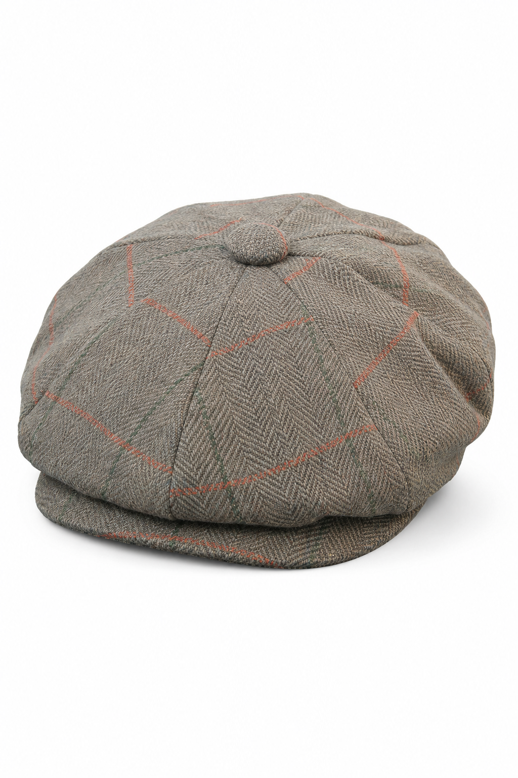 Czapka męska Peaky Blinders z tweedu w kratkę