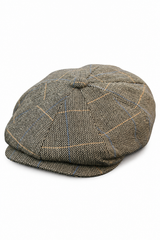 Czapka męska Peaky Blinders z tweedu w kratkę