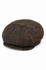 Męska czapka Peaky Blinders w stylu vintage z tweedu