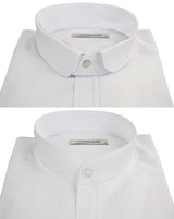 Mens White Nehru Collar Shirt + Removable Collar