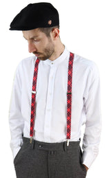 Mens Stripe Classic Trouser Suspenders