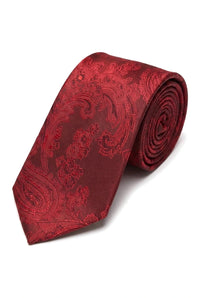 Zestaw prezentowy z krawatem w stylu paisley, spinkami do mankietów i kieszonką, krawatem satynowym w kwiaty