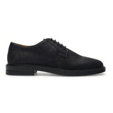 Pedro - Męskie, czarne, zamszowe, matowe, sznurowane buty typu derby