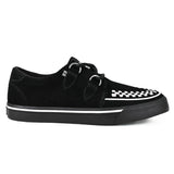 Szpiczaste buty sportowe Creeper w kolorze czarno-białym z zamszu na platformie