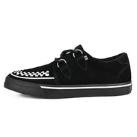 Szpiczaste buty sportowe Creeper w kolorze czarno-białym z zamszu na platformie