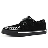 Szpiczaste buty sportowe Creeper w kolorze czarno-białym z zamszu na platformie