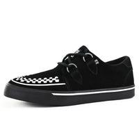 Szpiczaste buty sportowe Creeper w kolorze czarno-białym z zamszu na platformie