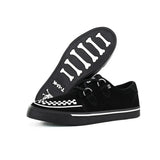 Szpiczaste buty sportowe Creeper w kolorze czarno-białym z zamszu na platformie