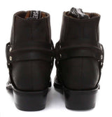 Unisex Real Leather Biker Ankle Boots Rock Punk Grinders Buckle Cowboy Riding