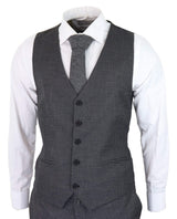 Dark-Grey Sheppard's Check 3 Piece Suit - RK20-12