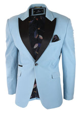 Mens Velvet Blazer Tuxedo Jacket Black Satin Lapel Pastel Blue Pink Green