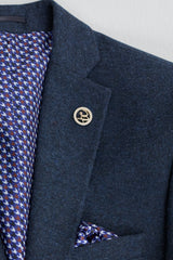 Męski granatowo-niebieski wełniany garnitur Peaky Blinders