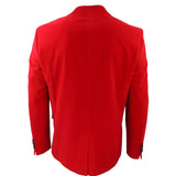 Men's Red Velvet Tux Blazer Satin Lapels Dinner Wedding Prom Black Tie