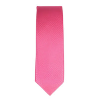 Men's Tie Pocket Sqaure Set Formal Solid Necktie - Fuschia