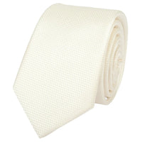 Men's Tie Pocket Sqaure Set Formal Solid Necktie - Ivory