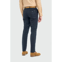 Torino - Męskie spodnie formalne w granatową kratkę