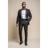 Tux - Men's Black Tuxedo 2 Piece Classic Wedding Suit